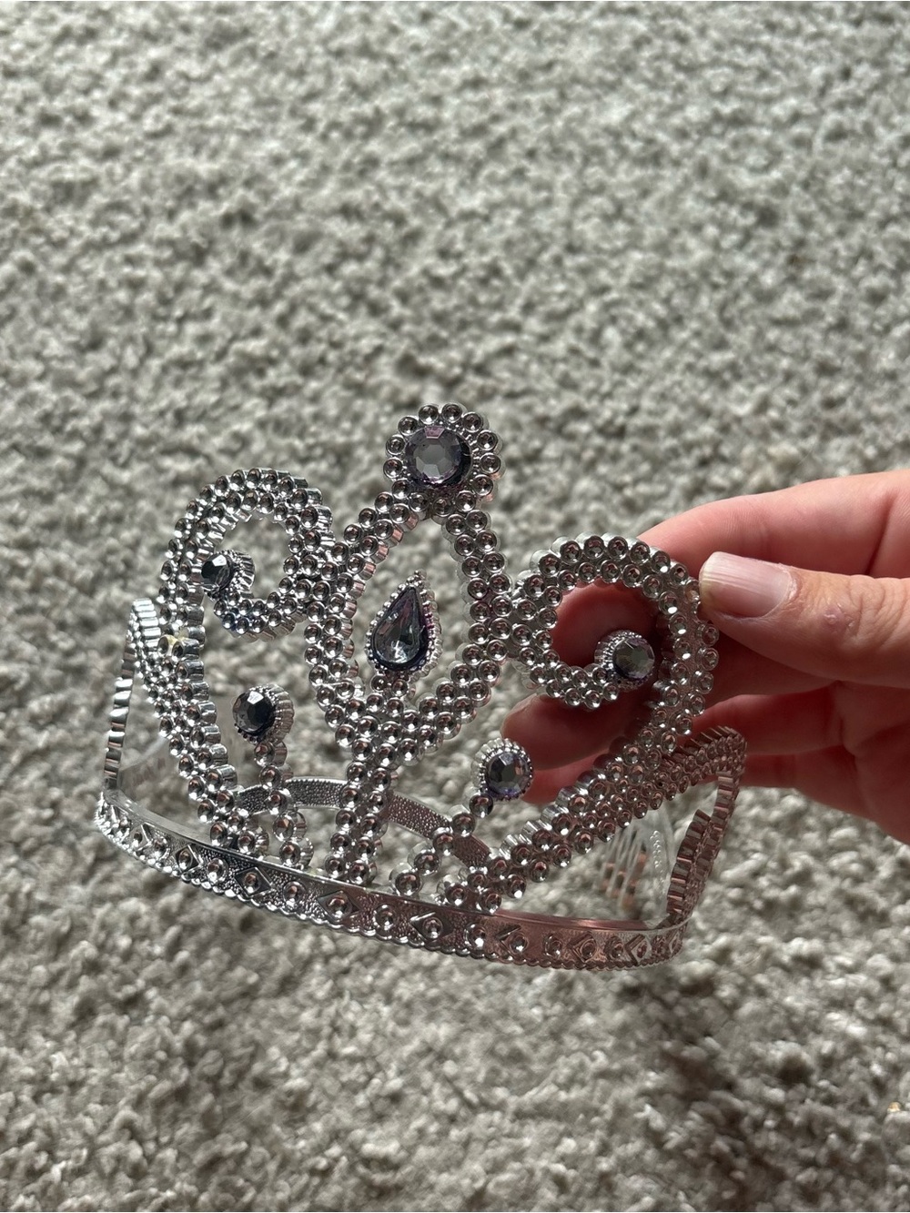 Kids Silver Rhinestone Tiara Crown - Sparkling Hair Accessory Crown Princess